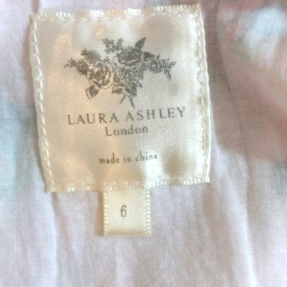 Laura Ashley London Pink Floral Dress Size 6 - Picture 9 of 10